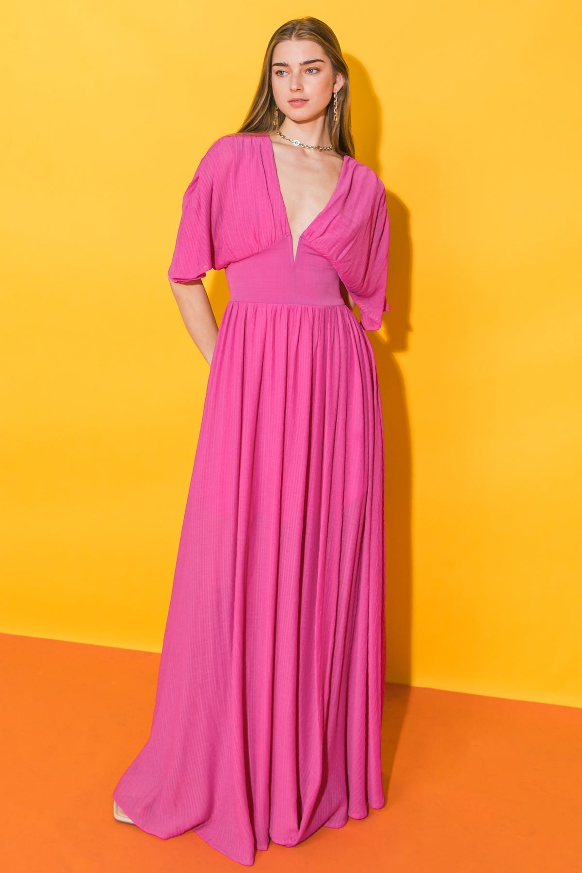YOU FOUND MY HEART WOVEN MAXI DRESS Flying Tomato